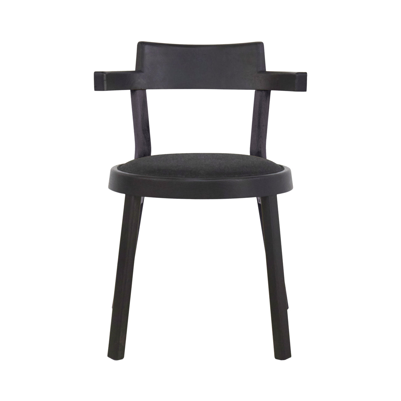 Pagoda Chair: Upholstery + Black Oak