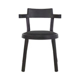 Pagoda Dining Chair: Upholstery + Black Oak