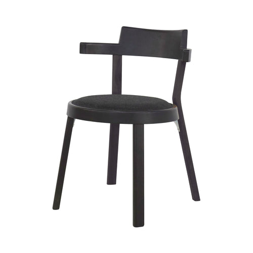 Pagoda Chair: Upholstery + Black Oak