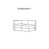 Pillow X Kassl Edition Modular Sofa: Lacquered Cotton + Configuration 1