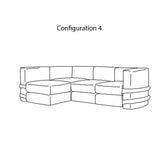 Pillow X Kassl Edition Modular Sofa: Lacquered Cotton + Configuration 4