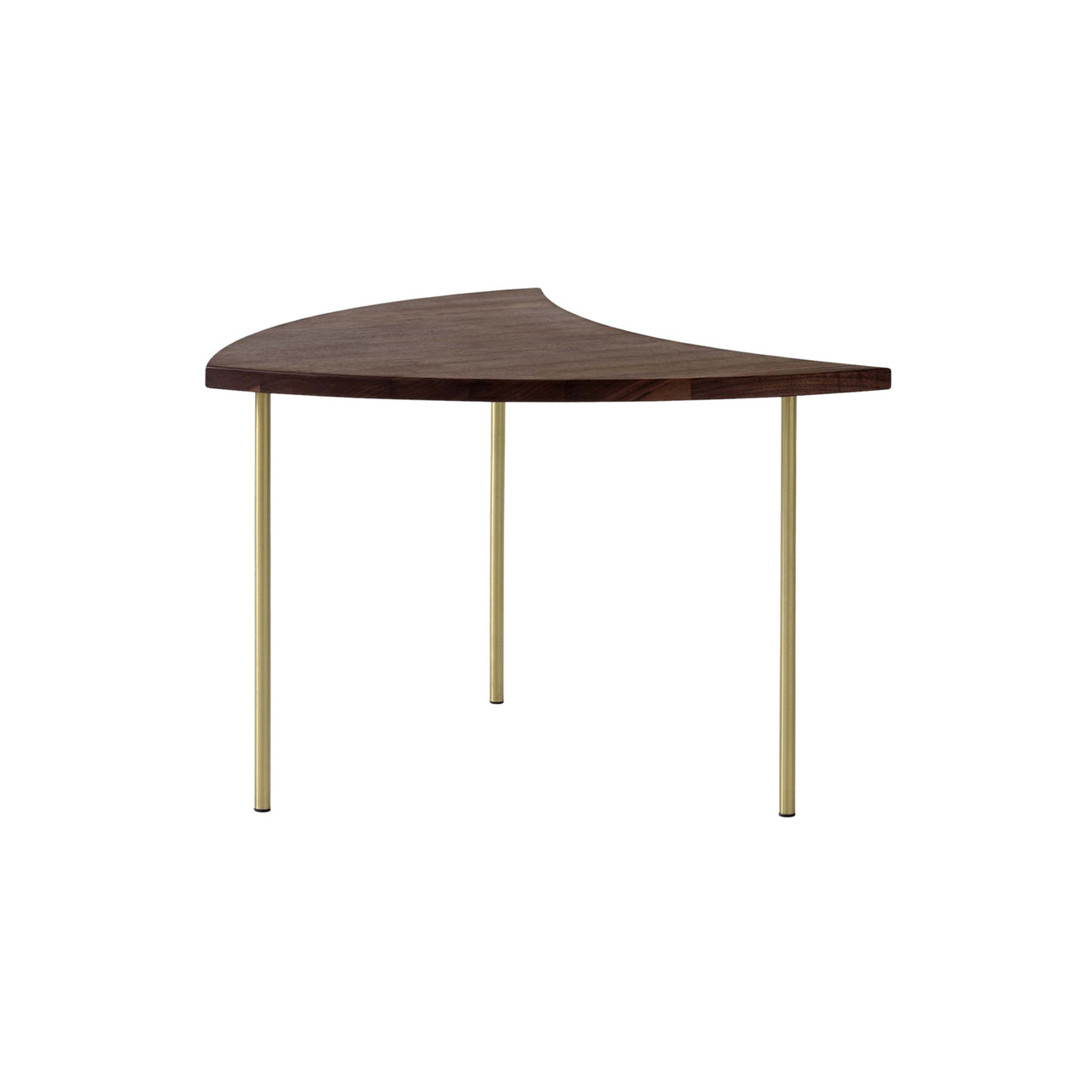 Pinwheel Lounge Table HM7: Oiled Walnut + Brass