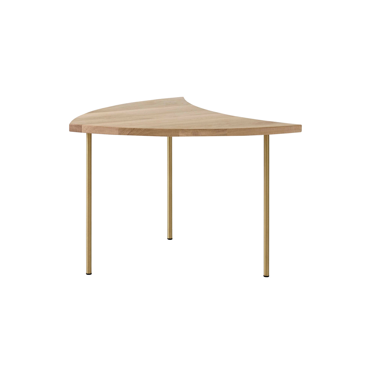 Pinwheel Lounge Table HM7: Oiled Oak + Brass