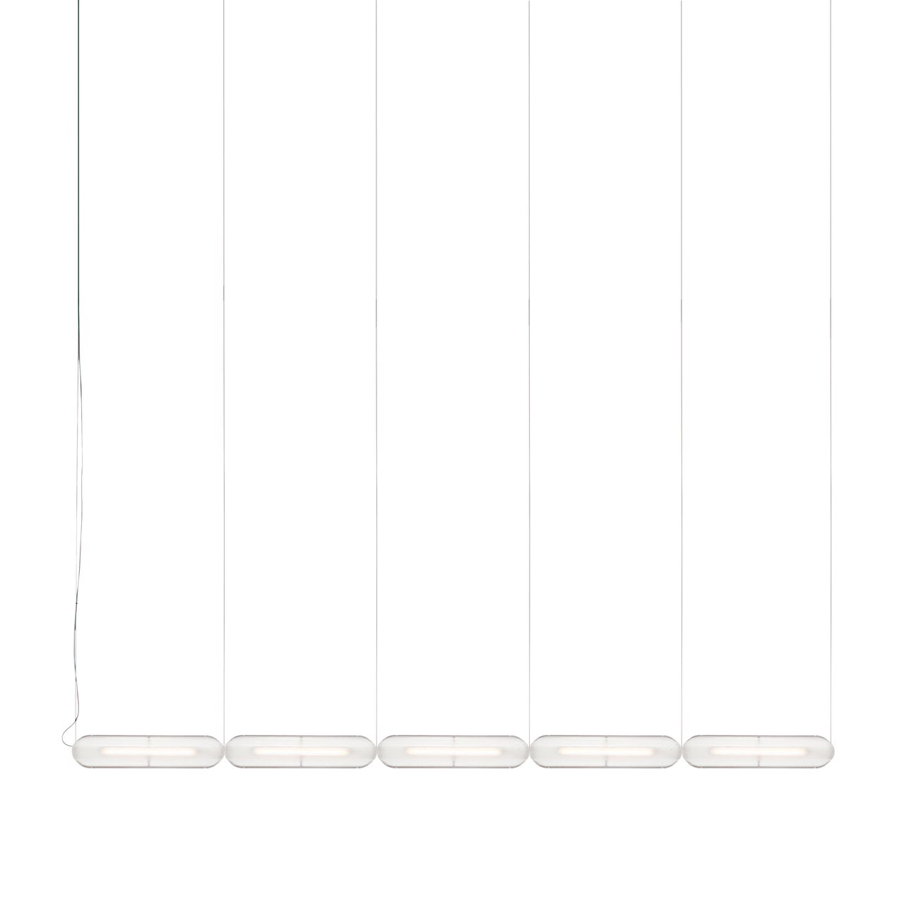 Vale System Y-Axis Pendant Light: Horizontal + End-to-End + Vale 5 + Rust