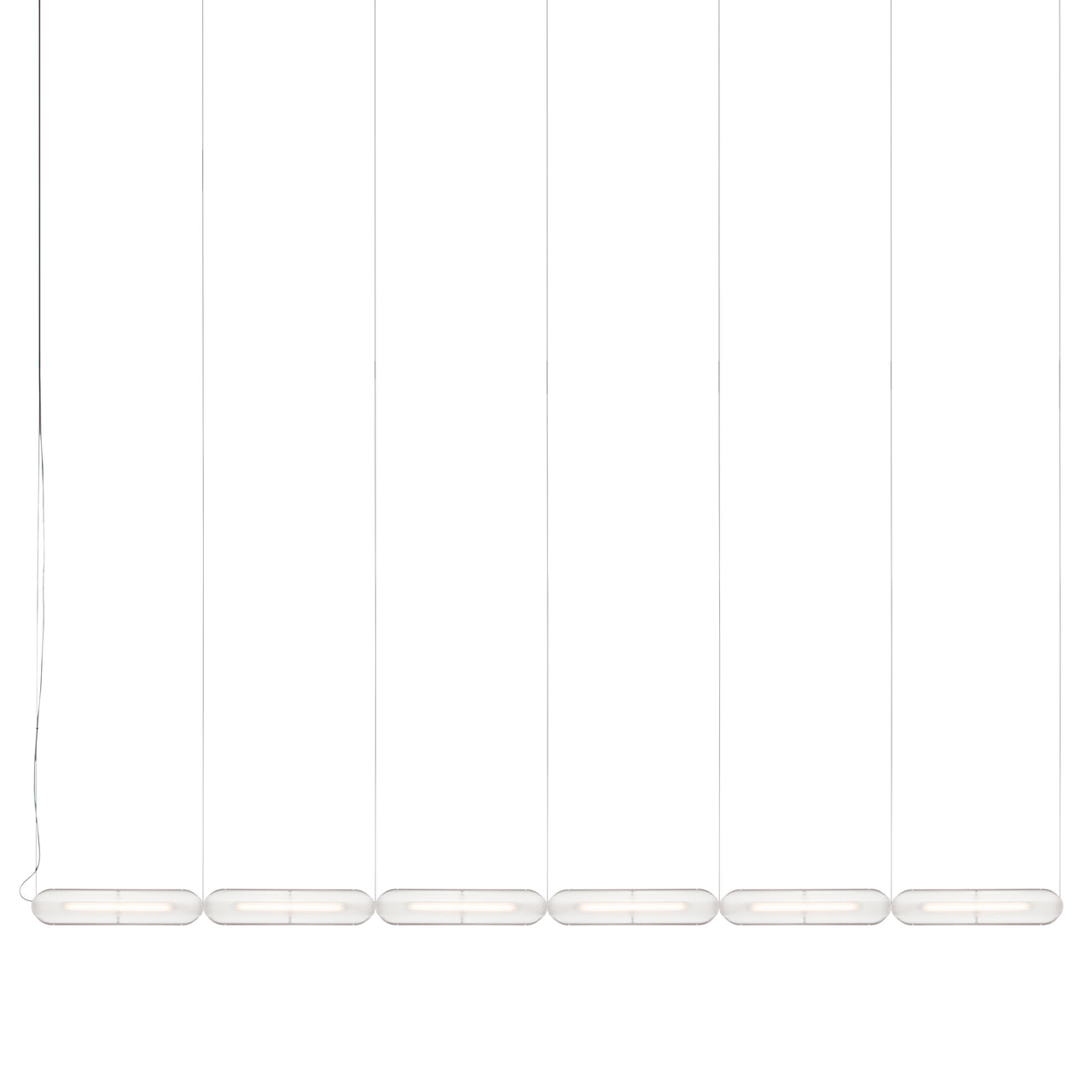 Vale System Y-Axis Pendant Light: Horizontal + End-to-End + Vale 6 + Rust