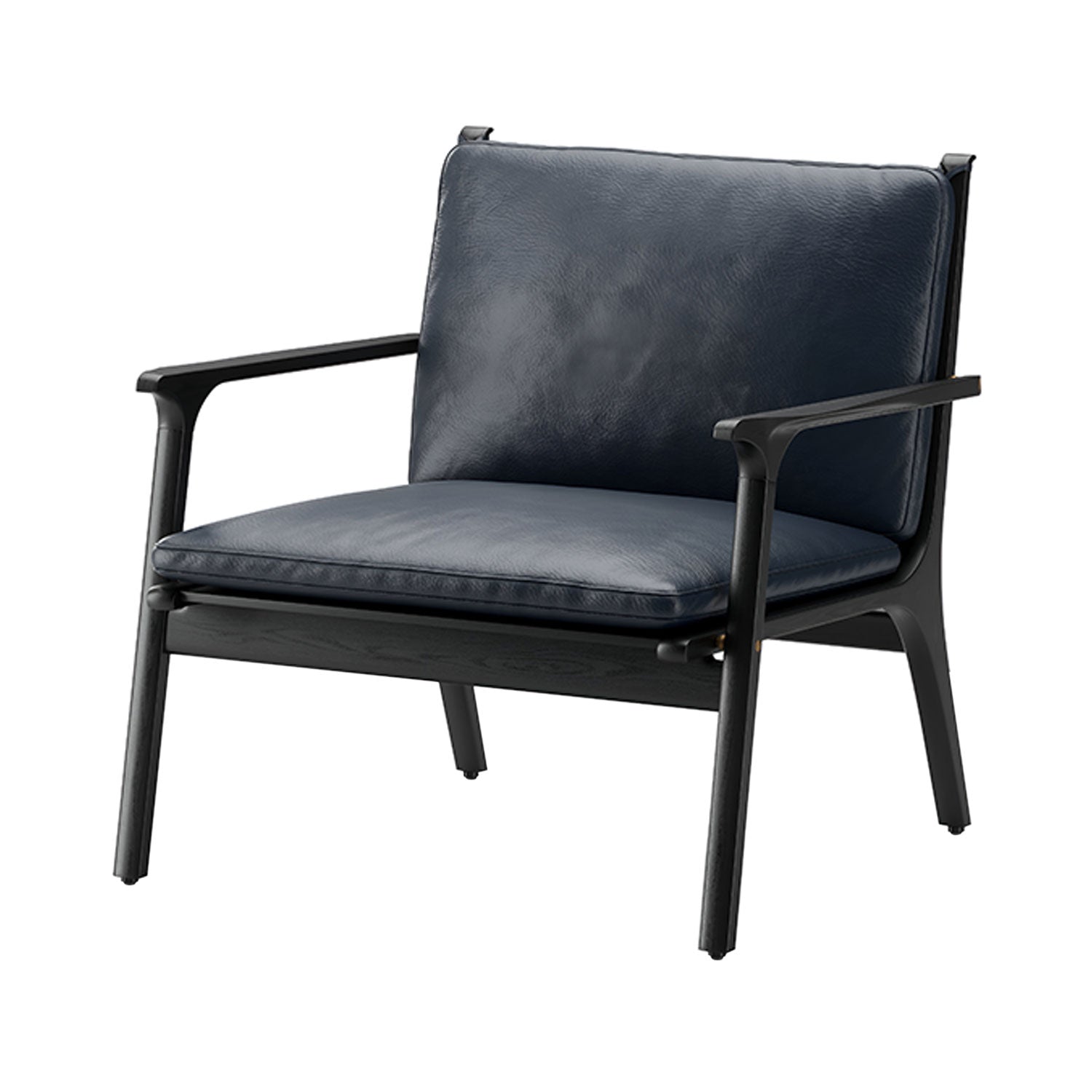 Ren Lounge Chair: Large + Black Oak