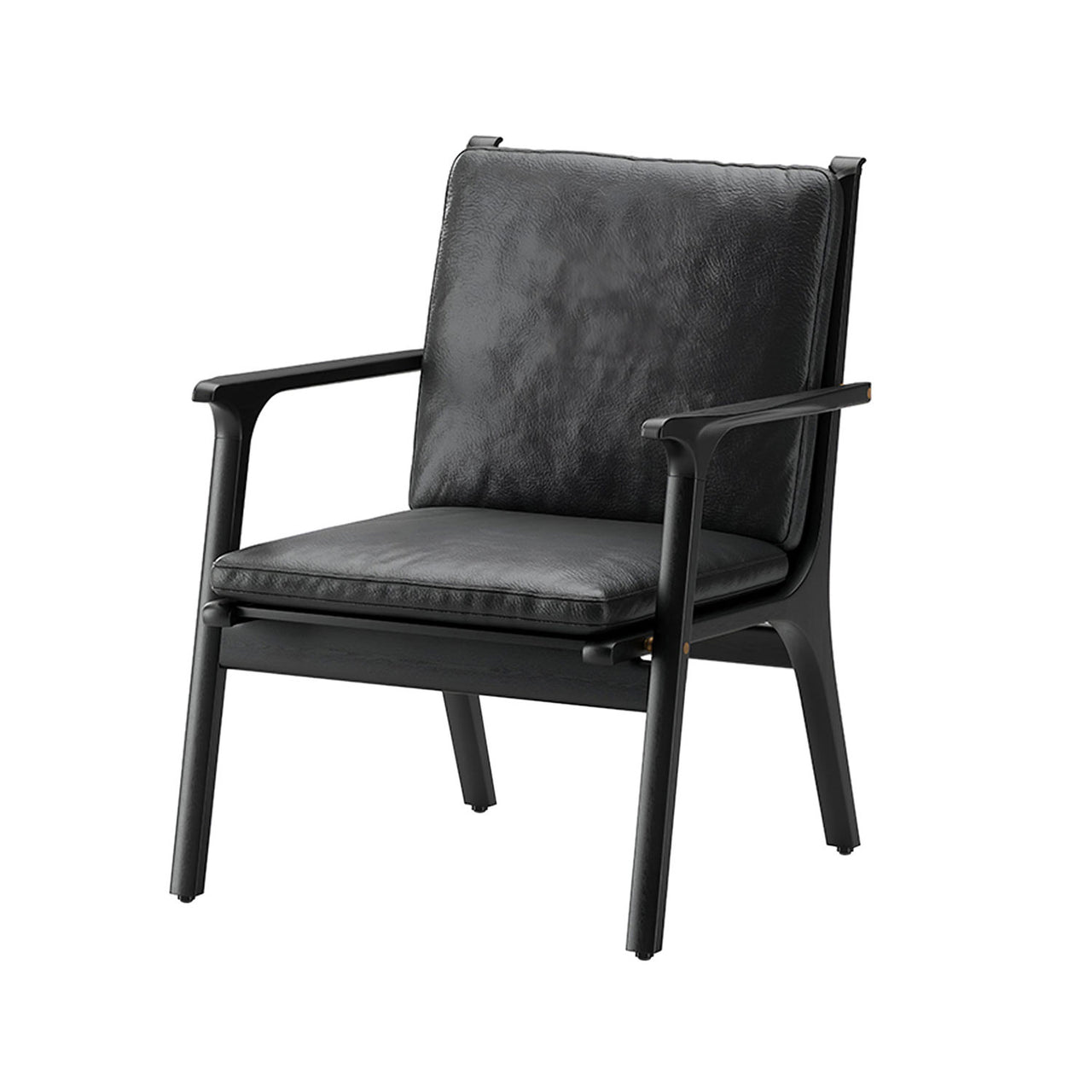 Ren Lounge Chair: Small + Black Oak
