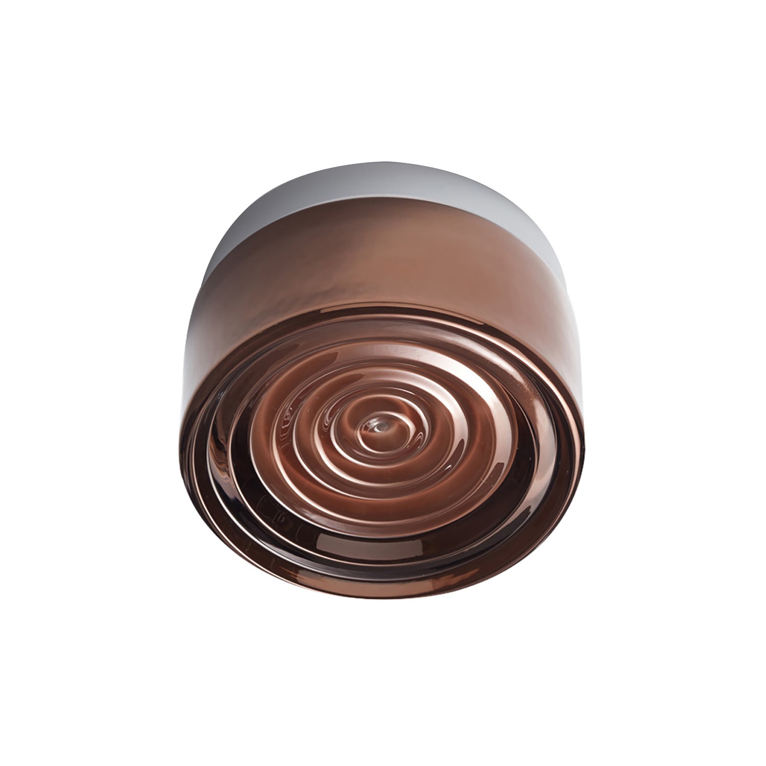 Ripple Flush Mount: Copper Exterior  + Natural Anodized