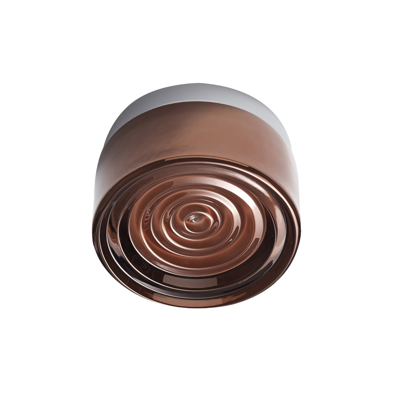 Ripple Flush Mount: Copper Exterior  + Natural Anodized