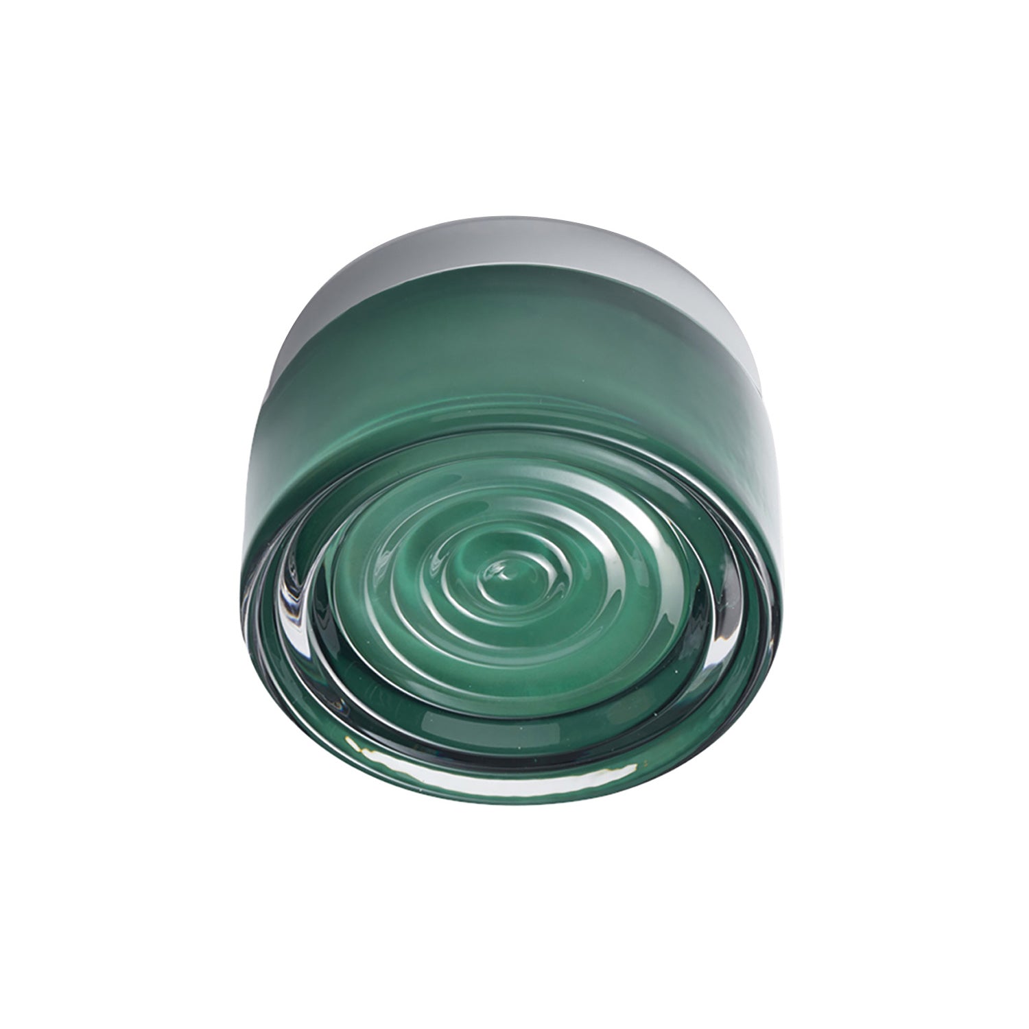 Ripple Flush Mount: Jade + Natural Anodized