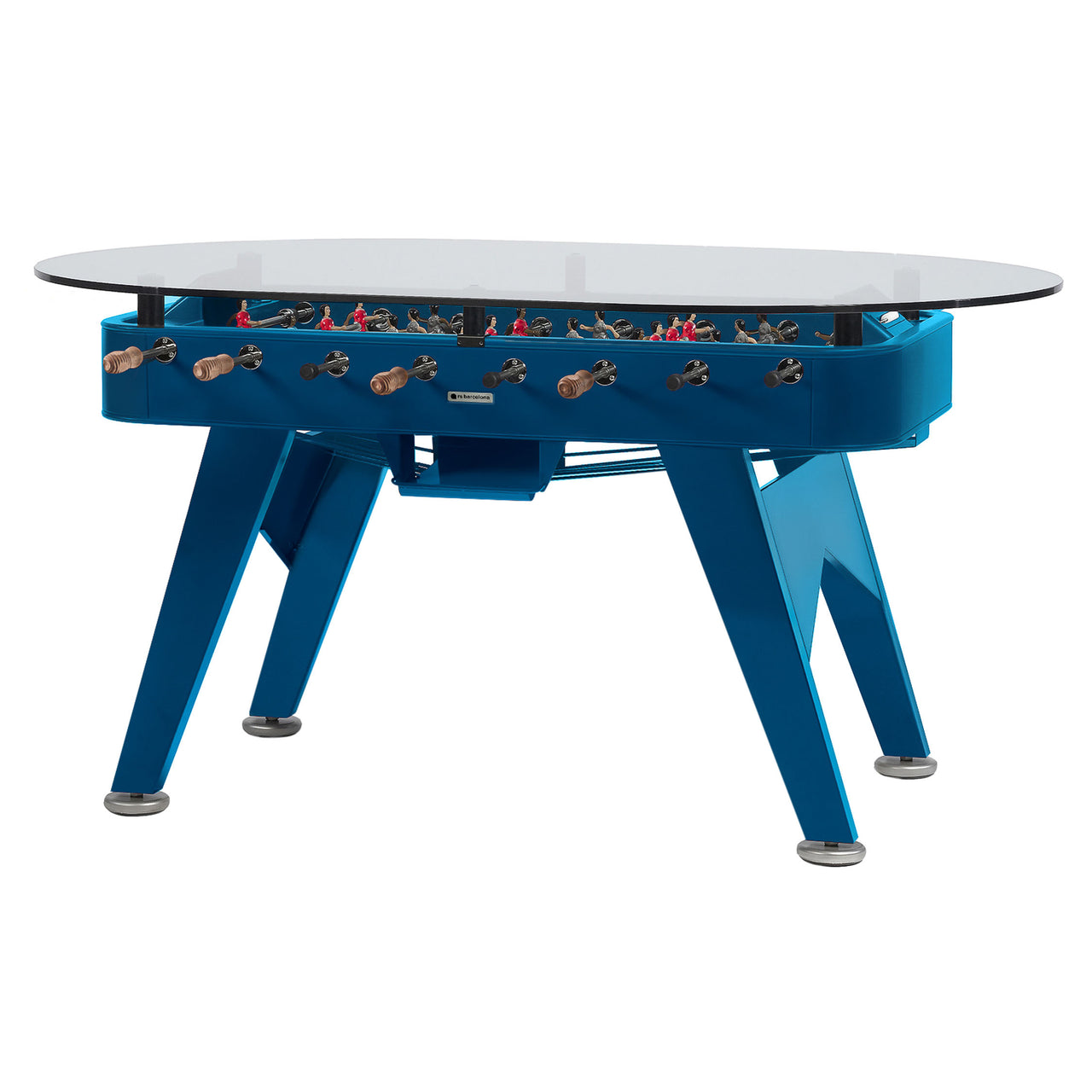 RS2 Oval Dining Football Table: Green Blue