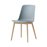 Rely Side Chair HW71: Light Blue + Clear Lacquered Oak