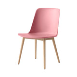 Rely Side Chair HW71: Soft Pink + Clear Lacquered Oak
