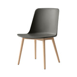 Rely Side Chair HW71: Stone Grey + Clear Lacquered Oak