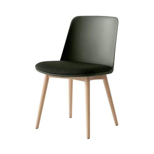 Rely Side Chair HW72: Bronze Green + Clear Lacquered Oak