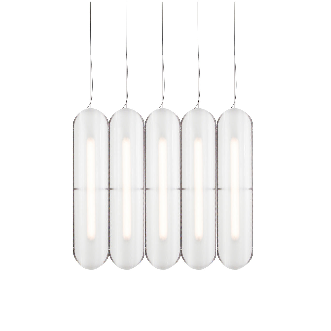 Vale System Pendant Light: Vertical + Side-to-Side + Vale 5 + Rust