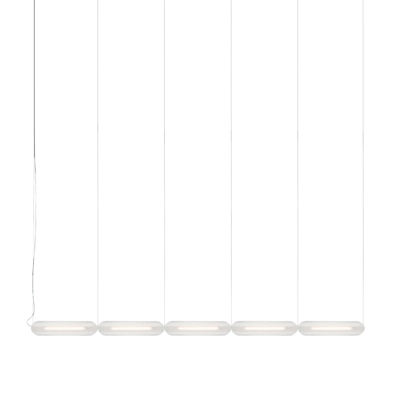 Vale System Y-Axis Pendant Light: Horizontal + End-to-End + Vale 5 + Silica