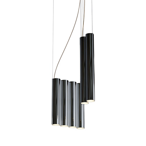 Silo 10 Suspension Lamp: Mirror Polished Aluminum 