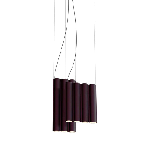 Silo 11 Suspension Lamp: Textured Aubergine