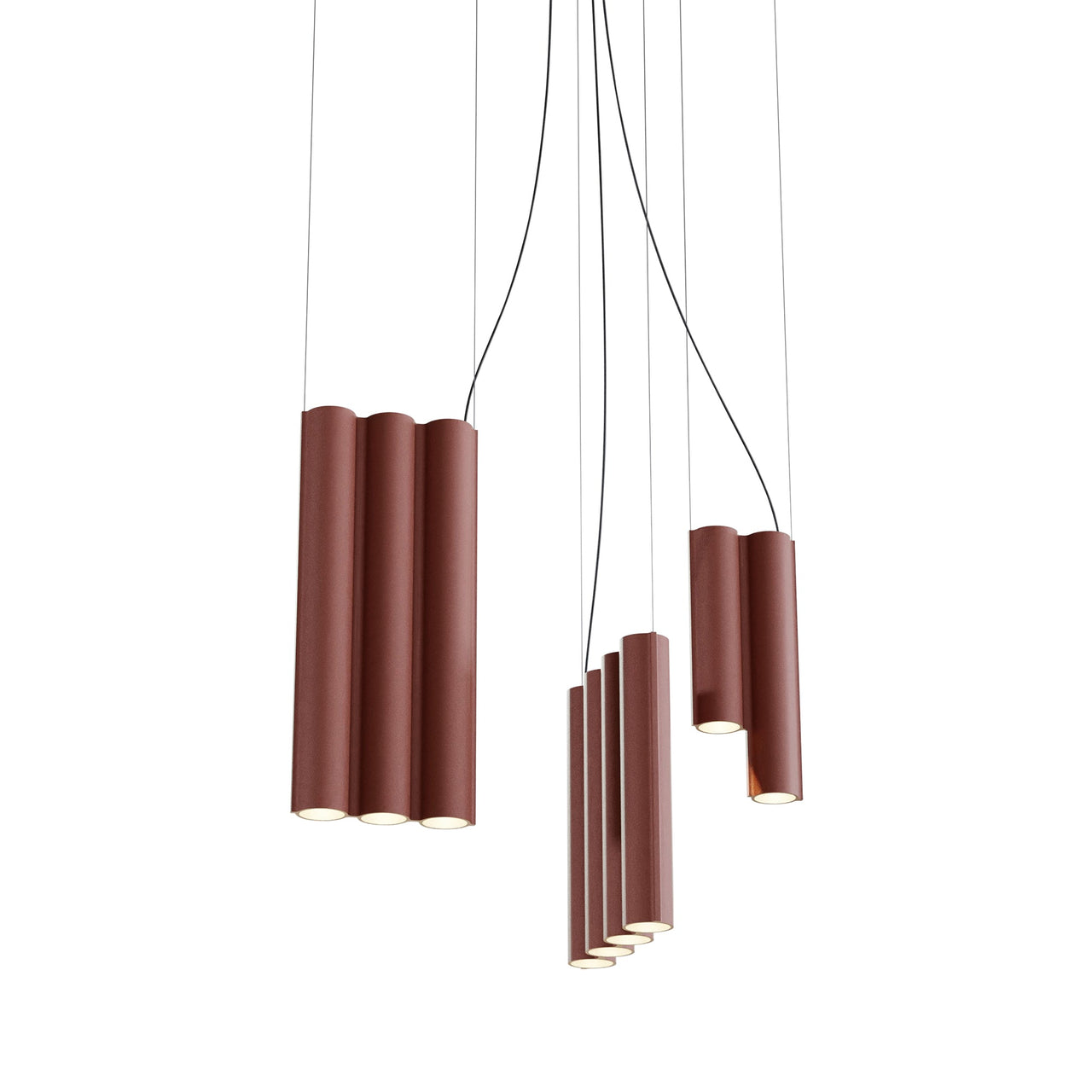 Silo 12 Suspension Lamp: Terracotta