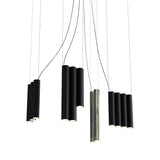 Silo 13 Suspension Lamp: Mirror Polished Aluminum + Black