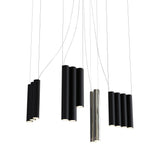 Silo 13 Suspension Lamp: Mirror Polished Aluminum + Black