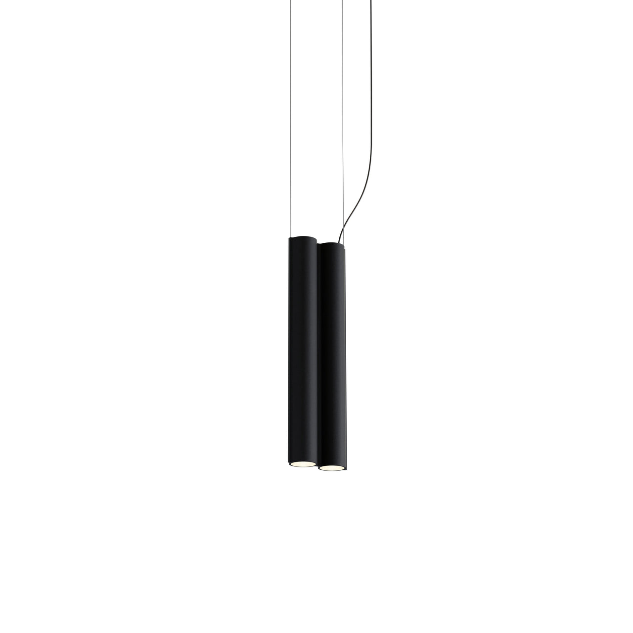 Silo 2SB Suspension Lamp: Textured Black