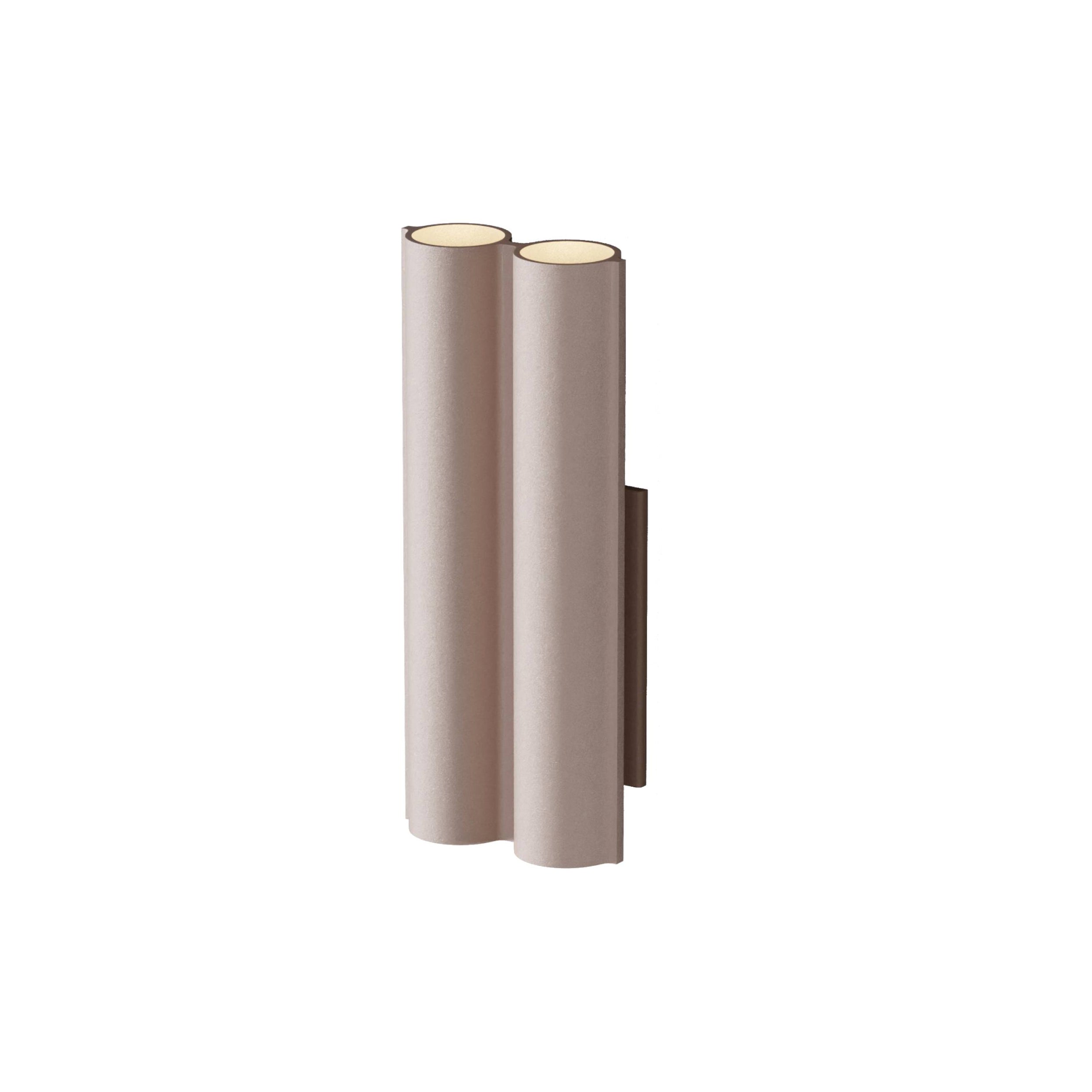 Silo 2WA Wall Light: Uplight + Wrinkled Dusty Pink