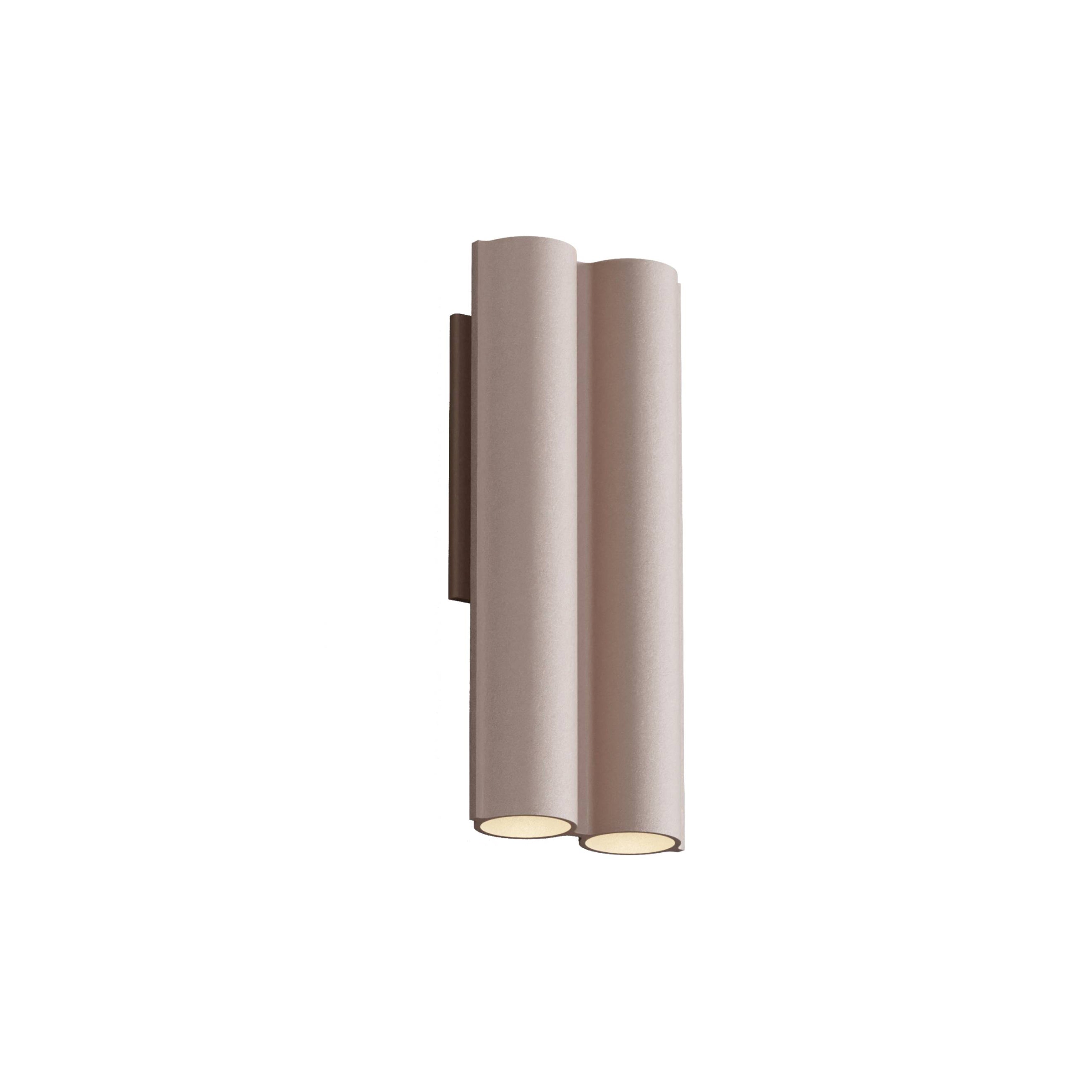 Silo 2WA Wall Light: Downlight + Wrinkled Dusty Pink