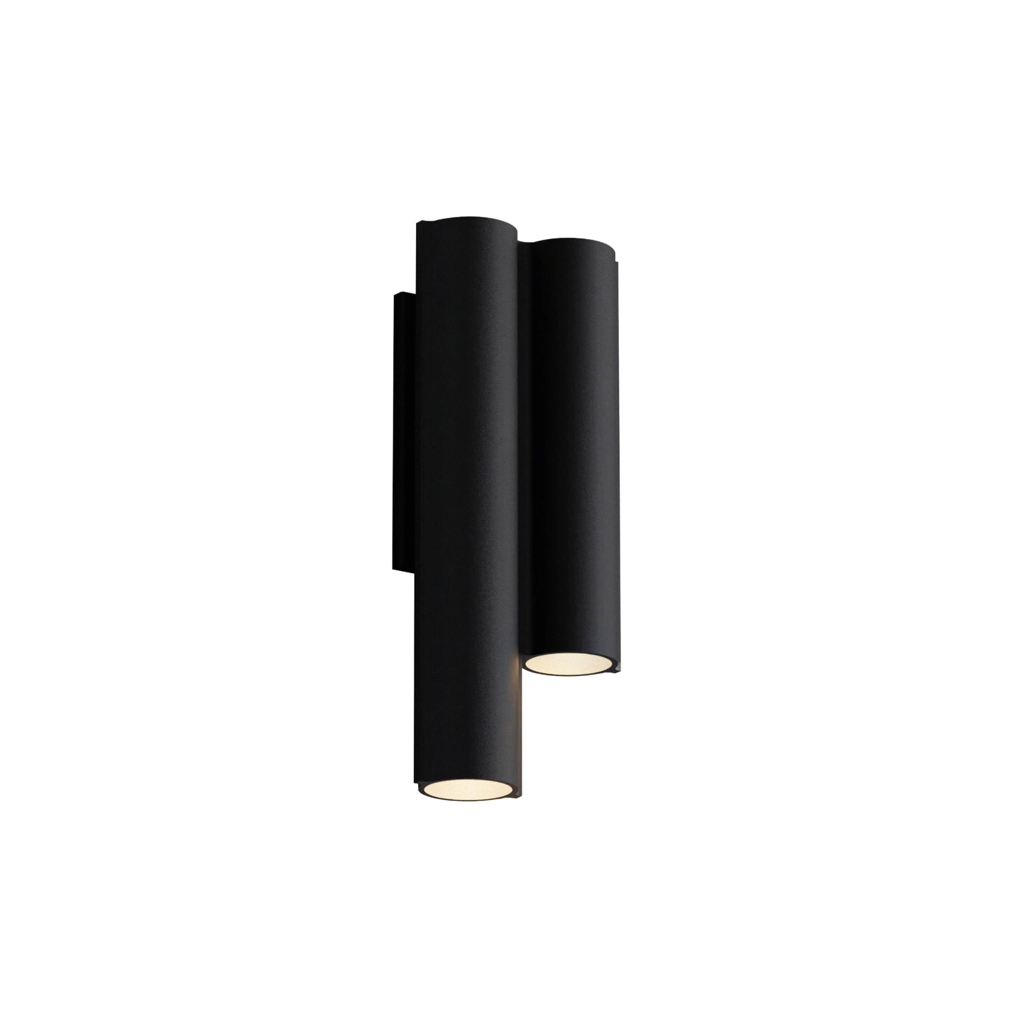 Silo 2WC Wall Light: Downlight + Textured Black