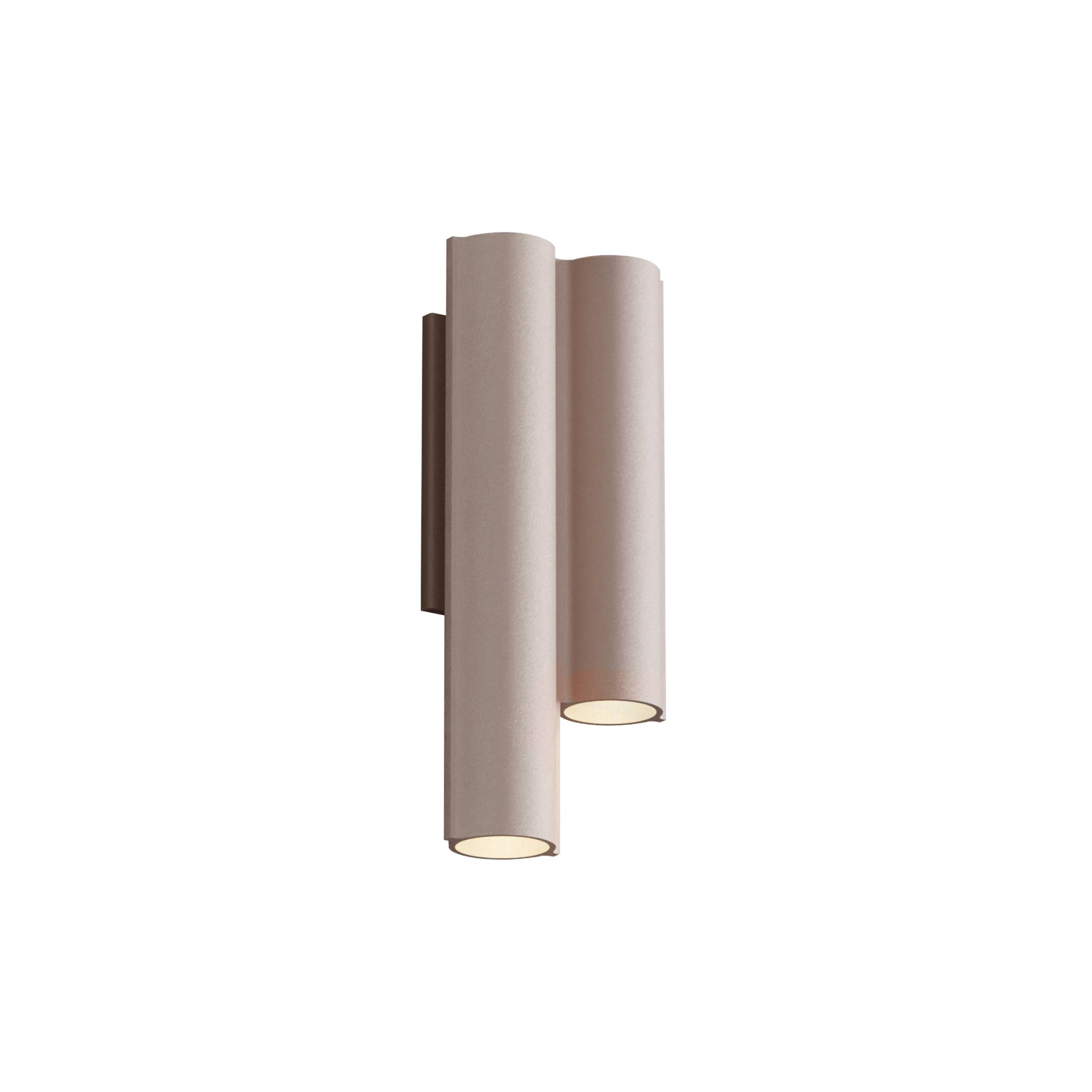 Silo 2WC Wall Light: Downlight + Wrinkled Dusty Pink