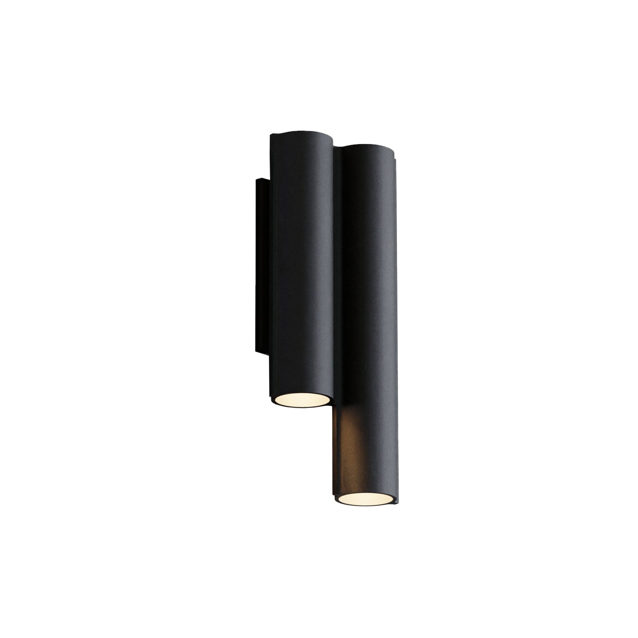 Silo 2WM Wall Light: Uplight with Downlight + Textured Black