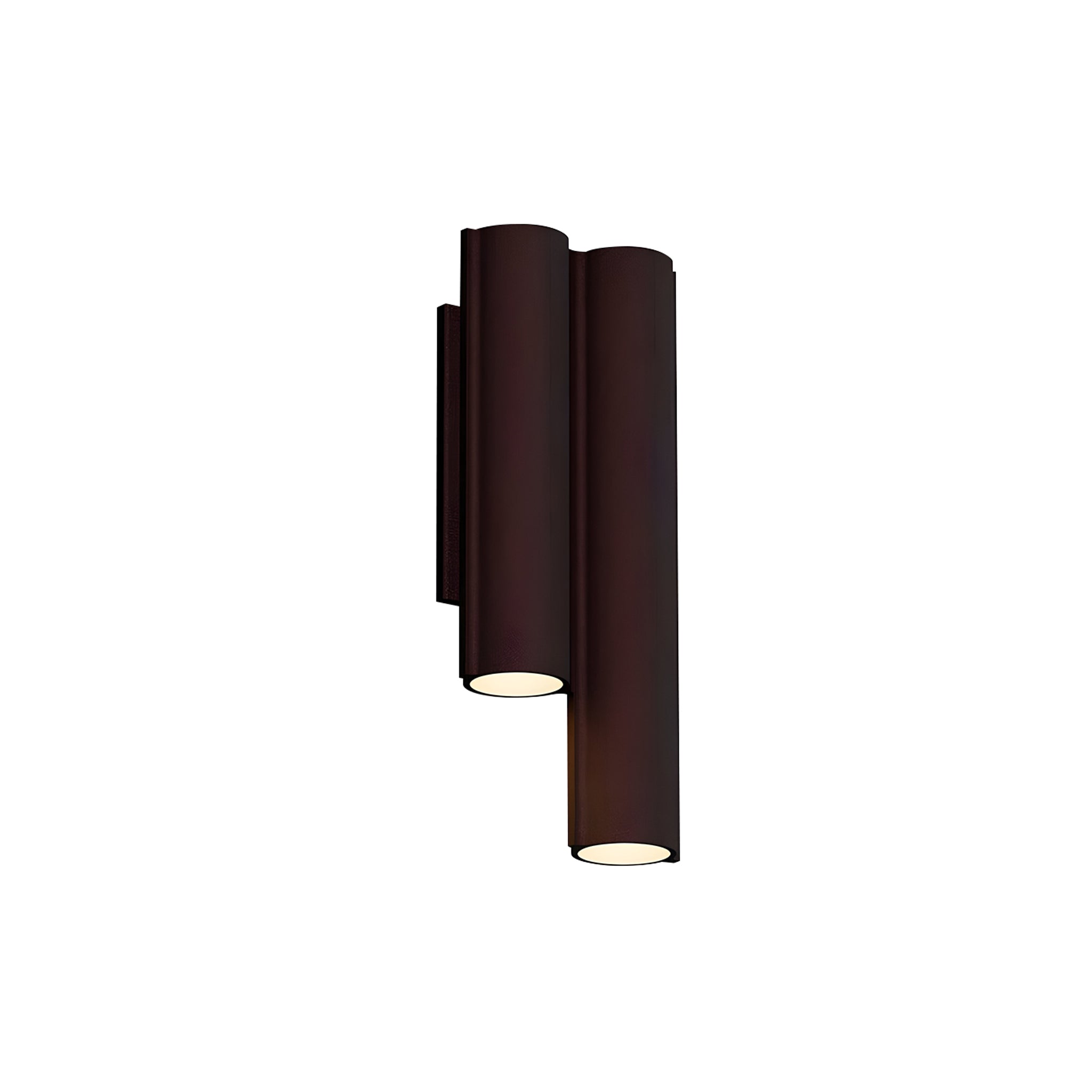 Silo 2WM Wall Light: Uplight with Downlight + Textured Aubergine