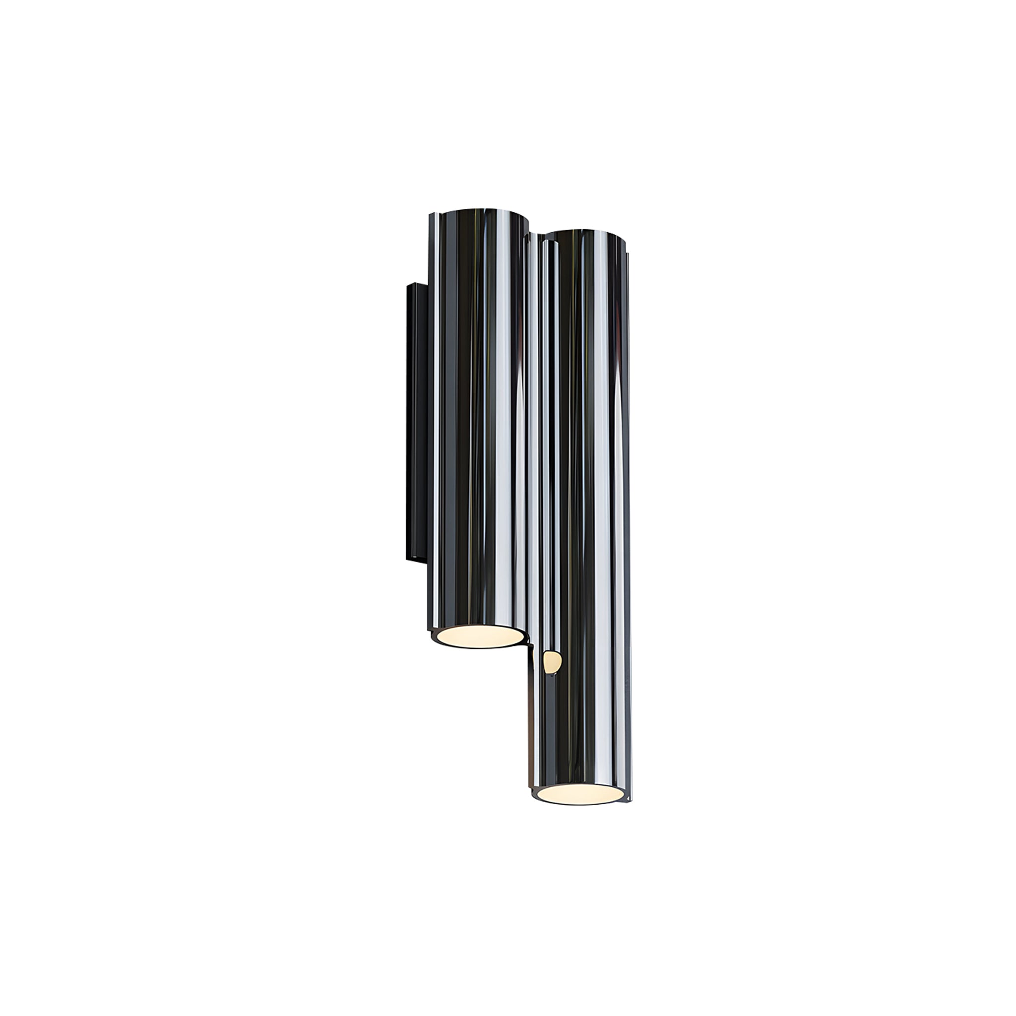 Silo 2WM Wall Light: Uplight with Downlight + Mirror Polished Aluminum