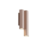 Silo 2WM Wall Light: Uplight with Downlight + Wrinkled Dusty Pink