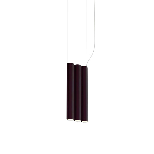 Silo 3SB Suspension Lamp: Textured Aubergine