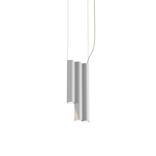Silo 3SD Suspension Lamp: Textured White