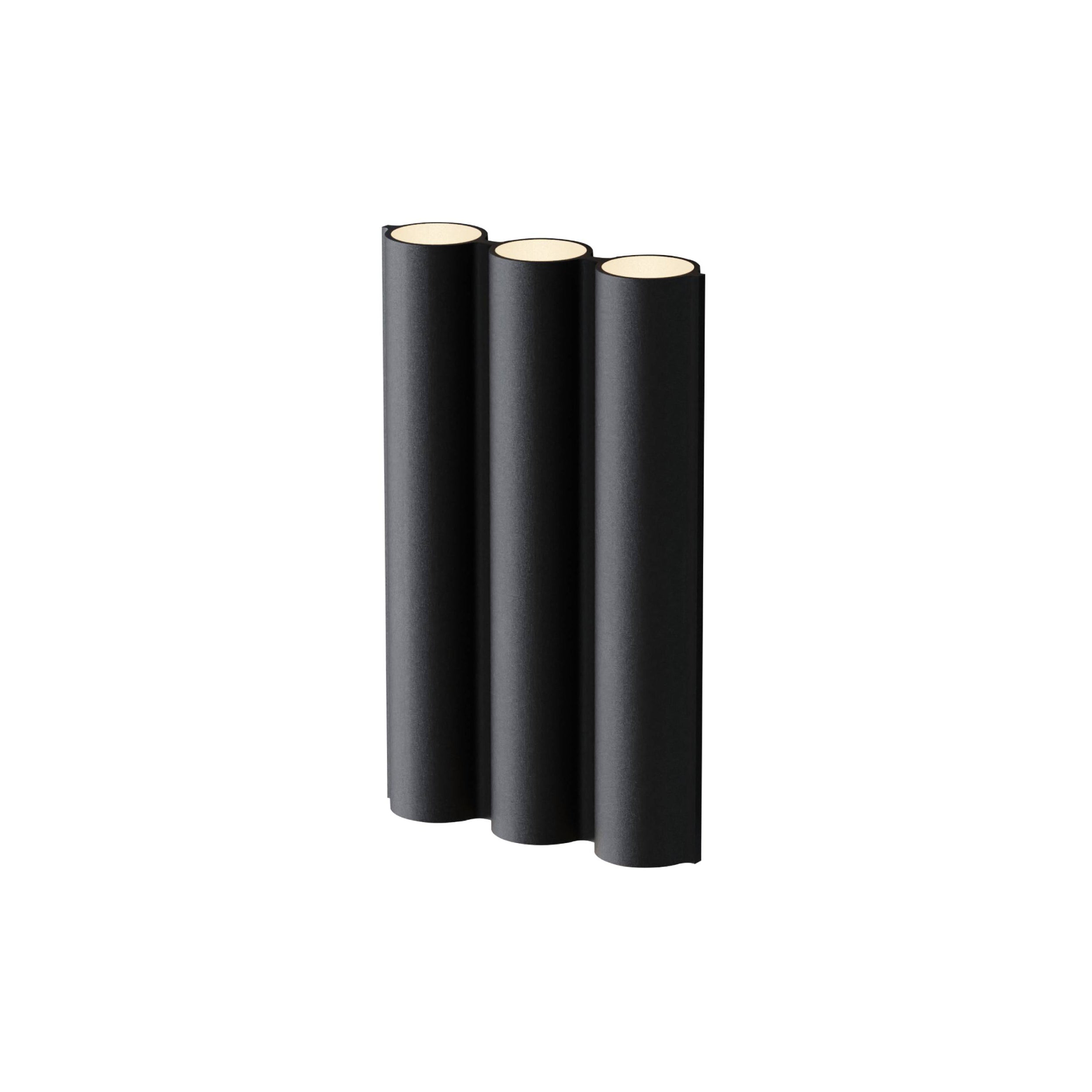 Silo 3WA Wall Light: Uplight + Textured 
 Black