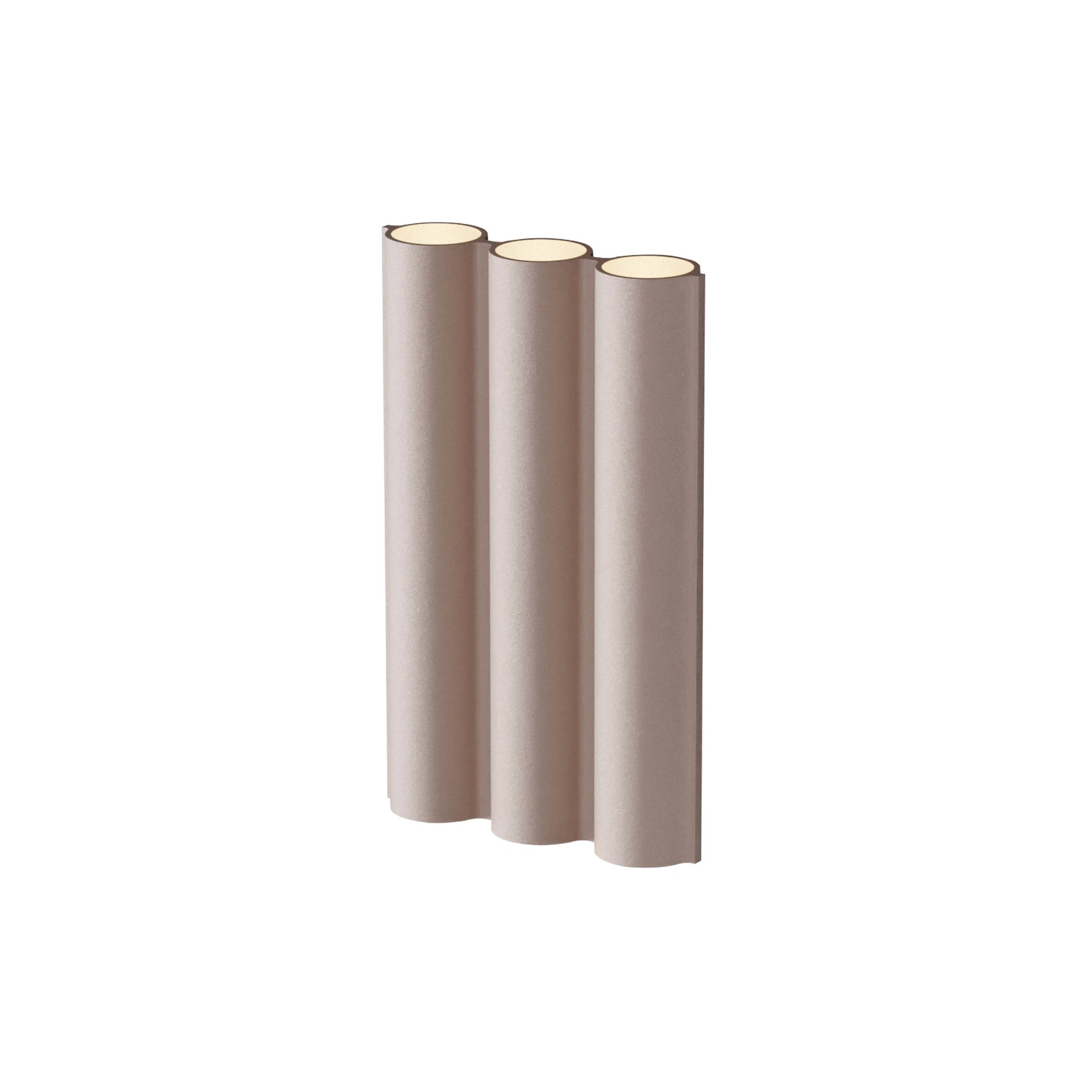 Silo 3WA Wall Light: Uplight + Wrinkled Dusty Pink