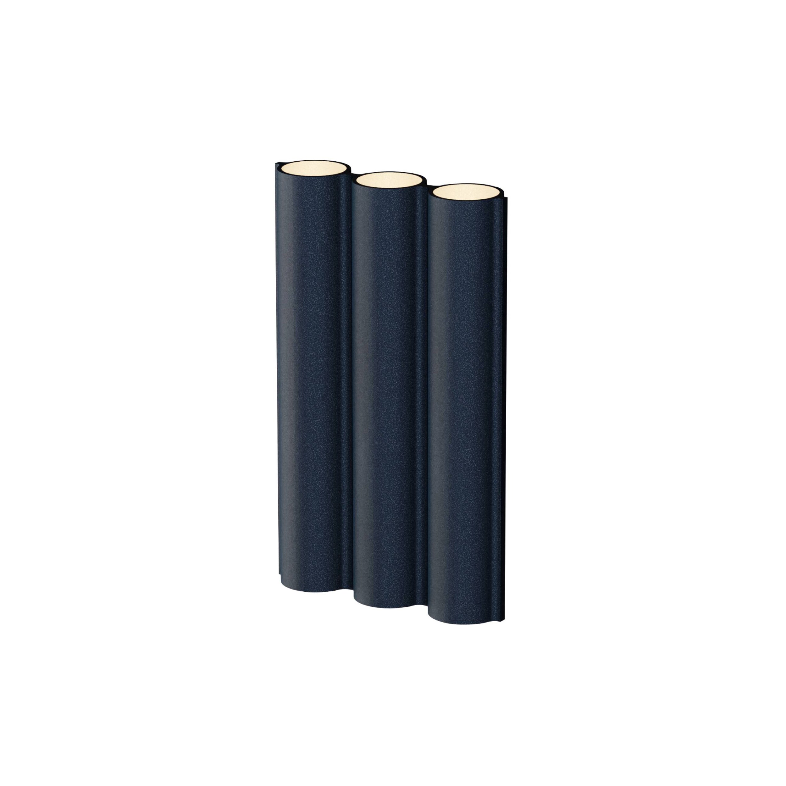 Silo 3WA Wall Light: Uplight + Textured Midnight Blue