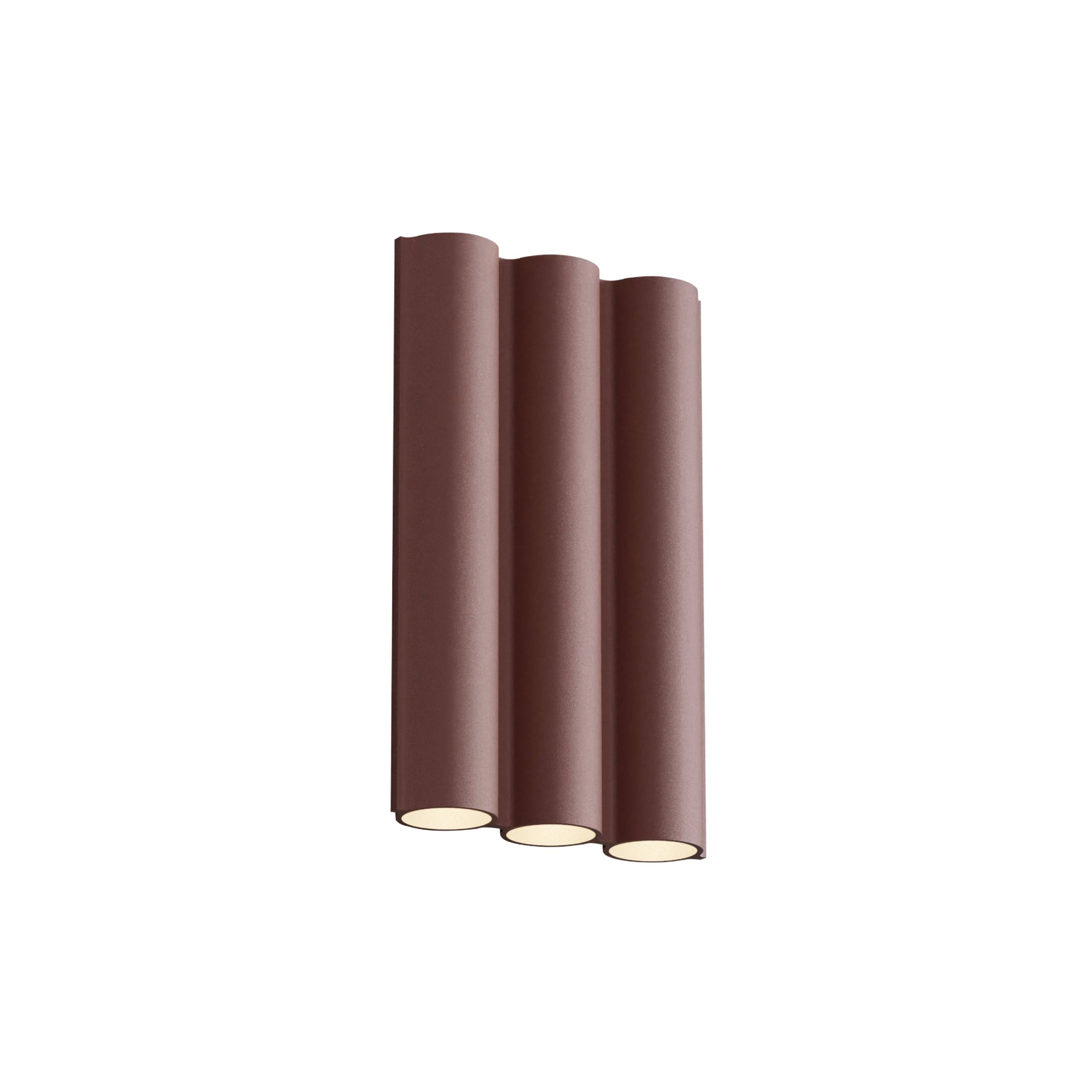 Silo 3WA Wall Light: Downlight + Textured Terracotta