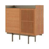 Stockholm STH224 Cupboard: Composition 3 + Super-Matt Oak + Anodized Aluminum Bronze + Bronze