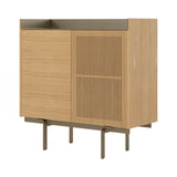 Stockholm STH224 Cupboard: Composition 3 + Whitened Oak + Anodized Aluminum Bronze + Bronze