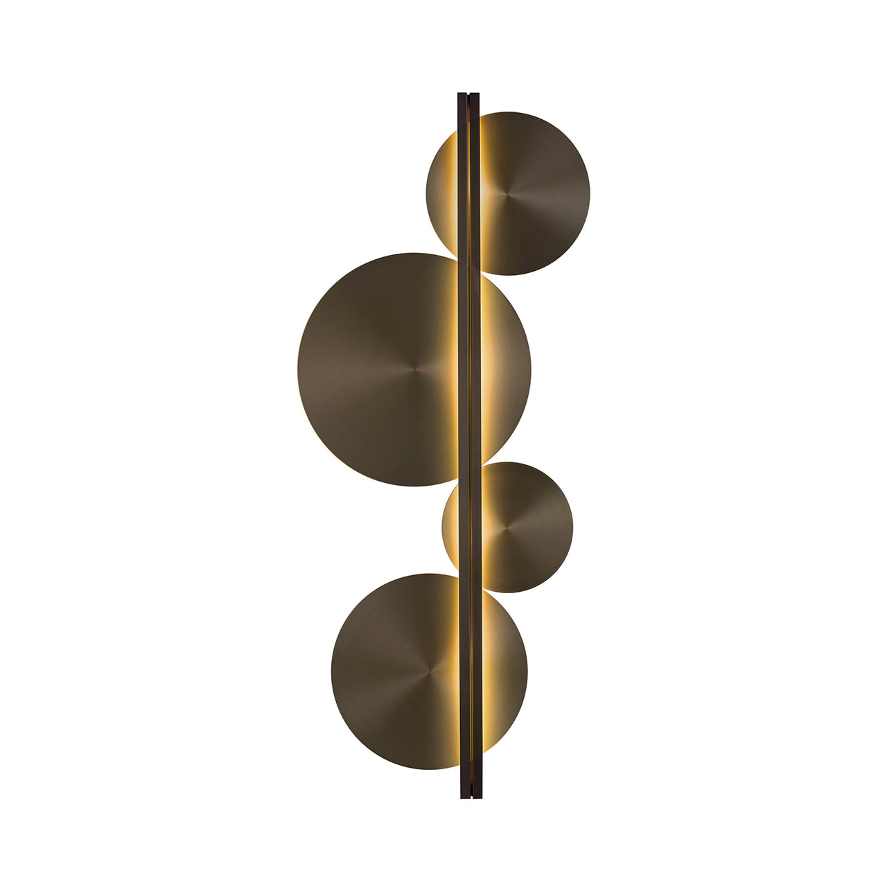 Strate Wall Light: Large - Moon + Satin Graphite + Satin Graphite