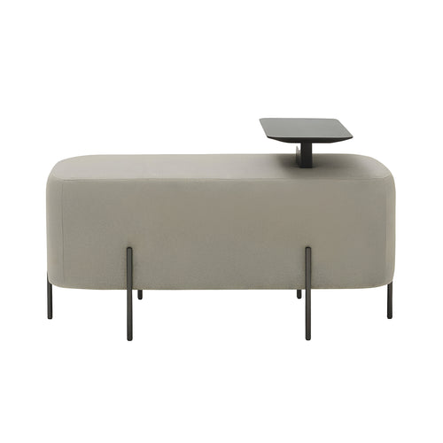 Elephant Pouf with Tray: Anthracite Oak + Grafito