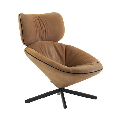 Tortuga Armchair with Headrest: Anthracite Ash