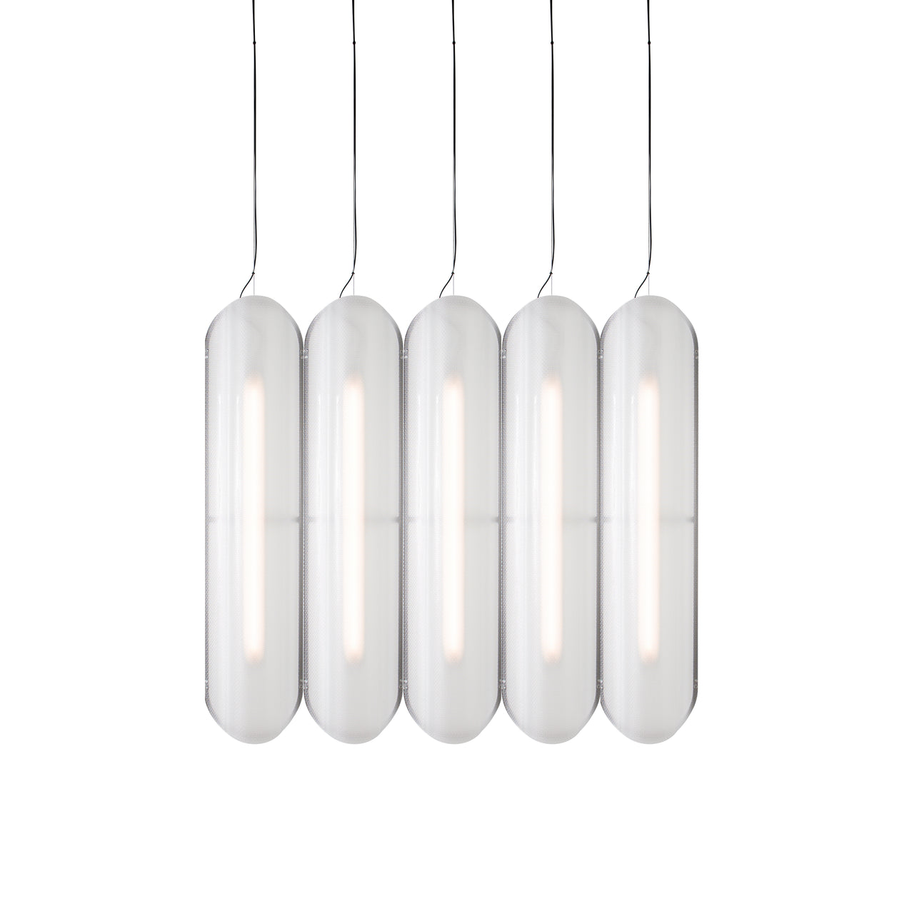 Vale System Pendant Light: Vertical + Side-to-Side + Vale 5 + Silica