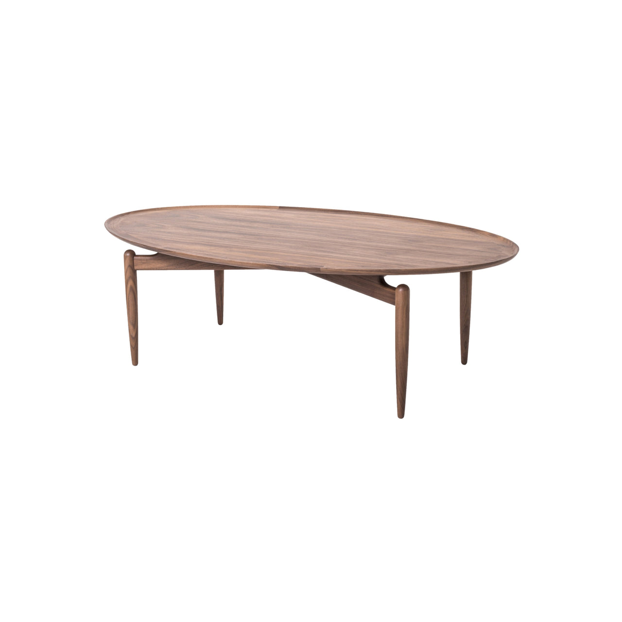 Slow Coffee Table: Oval + Natural Walnut