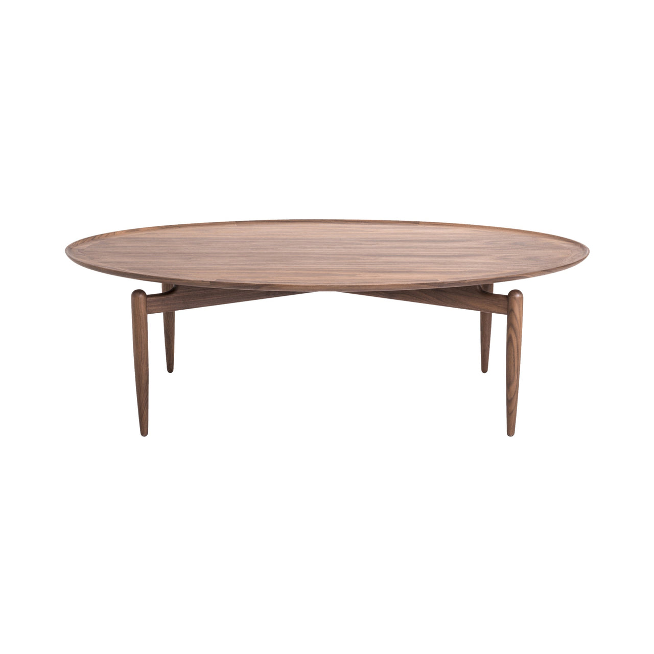 Slow Coffee Table: Oval + Natural Walnut