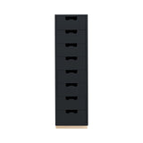 Snow J Storage Unit with Drawers: 8 + Char Grey